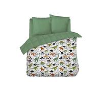 MEZO - Couette Imprimée Motifs Dinosaures 260 x 240 cm + 2 Taies d'oreiller 60x60 cm -