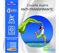 Couette légère anti transpirante 200 gr/m² 140 x 200 cm pour lit 1 place 90 x 190 cm
