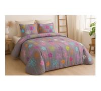 Couette légère imprimée Power flower - 1 ou 2 personnes 200 x 200 - Spécial été - MORTREUX