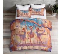 Couette Matelassée 220x240cm 4 Saisons, Couettes Imprimée Anime pour Filles, Rose Personnes Papillons Fleurs Ensemble de Literie en Microfibre Douce et Chaude