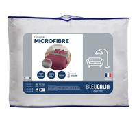 Couette microfibre - 240 x 220 cm - BLEU CALIN - Chaude - 400 g/m² - Bicolore Bourgogne / Poivre