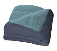 Couette microfibre - 240 x 220 cm - BLEU CALIN - Chaude - 400 g/m² - Bicolore Nuit / Glacier