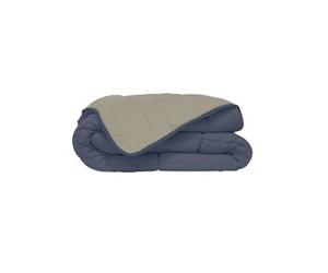 Couette Microfibre 400g/m² CALGARY Petrole & Mastic 220x240cm