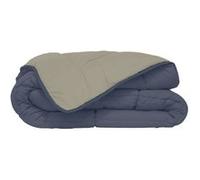 Couette bicolore Polyester Pétrole/Mastic 220 x 240 cm - POYET MOTTE - Gamme CALGARY