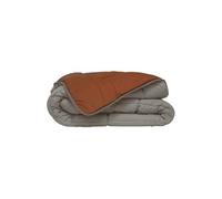 Couette Microfibre 400g/m2 CALGARY - 140 x 200 cm - Gris galet et Marron gimgembre