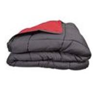Couette bicolore Polyester Gris/Rouge 140 x 200 cm - POYET MOTTE - Gamme CALGARY