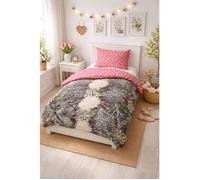 Couette - MORTREUX - 140 x 200 - Tempérée - 300 g/m² polyester - Microfibre imprimée rose