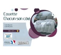 Couette - MORTREUX - 220 x 240 cm - Microfibre - 200g/400g - Toutes saisons