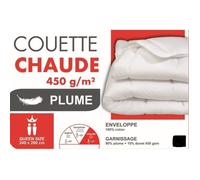Couette - MORTREUX - 240x260 cm - 10% Duvet - 90% Plumettes - Chaude