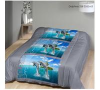 Couette - MORTREUX - Imprimée Dauphins - 140x200 cm - Légère et Douce