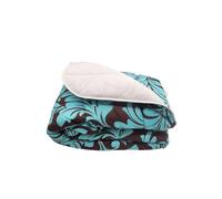 Couette - MORTREUX - Imprimée fleurs bleues - 200 x 200 cm - Légère - Polyester 300g/m²