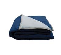 Couette - MORTREUX - Ultra légère - 220 x 240 cm - Spécial été - Microfibre bleu canard/bleu ciel