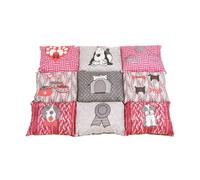 Couette Panier Pour Petit Chien Patchwork Matelassée Antidérapante 50 X 40 X 6 Cm