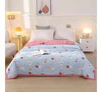 Couette Pleine Queen Taille Treillis Style Design Couette Moelleux Doux Été Couverture Mince Machine Lavable Confortable Respirable Peut Dormir KED pour Toute La Saison, H, 180x200cm