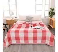 Couette Pleine Queen Taille Treillis Style Design Couette Moelleux Doux Été Couverture Mince Machine Lavable Confortable Respirable Peut Dormir KED pour Toute La Saison, D, 150x200cm