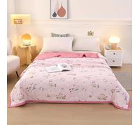 Couette Pleine Queen Taille Treillis Style Design Couette Moelleux Doux Été Couverture Mince Machine Lavable Confortable Respirable Peut Dormir KED pour Toute La Saison, F, 150x200cm