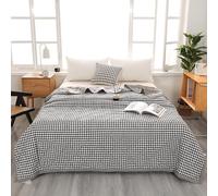 Couette Pleine Queen Taille Treillis Style Design Couette Moelleux Doux Été Couverture Mince Machine Lavable Confortable Respirable Peut Dormir KED pour Toute La Saison, N, 150x200cm