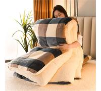 Couette Polaire Double Face Épaisse Et Chaude, éPais Chaud d'hiver en Peluche, Hypoallergénique en Laine, Noyau Velours d'agneau, Douce et Chaude en Cachemire,005,200x230cm(4kg)