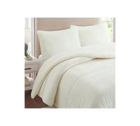 Couette polaire microfibre doublé sherpa 240x260 cm BICOLORE beige, par Soleil d'ocre