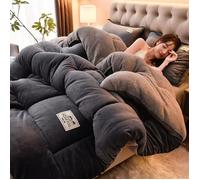 Couette super chaude RUMOCOVO - 150X200CM - Gris - Blanc - Polyester - 400 gr/m²