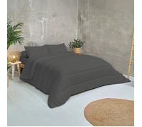 Couette Tempérée Cocooning 140x200cm pour Lit 90x190 - Enveloppe Ultra Douce Édredon 350g/m² Fabriqué en France - Gris - BLEU CALIN