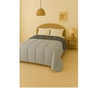 Couette tempérée Gris Foncé/Gris Clair - 2 personnes 220 x 240 - MI SAISON - MORTREUX