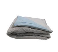 Couette ultra légère Gris clair / Bleu clair - 2 personnes 220 x 240 - spécial été - mortreux