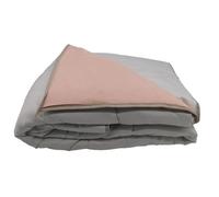 Couette ultra légère gris clair / rose clair - 2 personnes 220 x 240 - spécial été - mortreux
