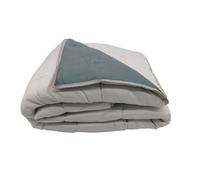Couette ultra légère gris foncé / gris clair - 2 personnes 220 x 240 - spécial été - mortreux