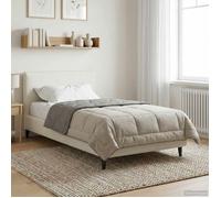 Couette Vidaxl Duvet complet toute l'année Matelassé Gris clair 135 x 200 cm