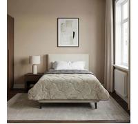 Couette Vidaxl Duvet d'été simple Matelassé Gris clair 140 x 220 cm