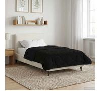 Couette Vidaxl Duvet d'été simple Matelassé Noir 135 x 200 cm
