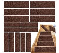 Couettes d'escalier pour marches en Bois, 15 pièces bombardement marches Souples | Chemin de Protection des escaliers de Tapis de sécurité Non Skid pour Animaux domestiques patios patios