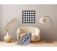 COUETTES ET CETERA Plaid Polaire - JETÉ DE CANAPÉ 125 X 150 CM - PALIANO/Carreaux Noirs