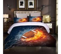 Couettes Et Parures De Lit D Flame Rugby - Xcm Total Tailles Avec Taie D'oreiller, D Literie - Housse De Couette, Trois Pi¿¿Ces Literie ( Housse De Couette + Taies D'oreiller) Ha