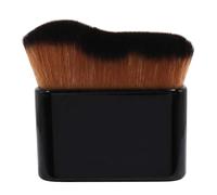 Coufce Applicateur autobronzant à tête incurvée noire | Huile corporelle et brosse bronzante, pour mousse, bronzant, fond de teint, poils en nylon denses ultra doux