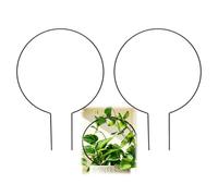 Coufce Lot de 2 treillis ronds en métal noir pour plantes grimpantes