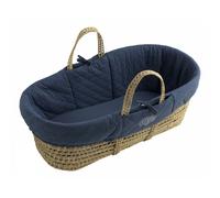 Sauthon Couffin bébé Petit Nuage en fibres naturelles avec habillage tissu Bleu