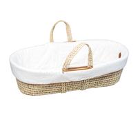 Couffin bébé avec matelas habillage et drap housse pois dorés blanc à pois or TU