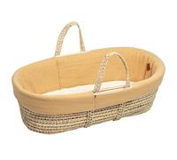 Couffin bébé avec matelas habillage et drap housse pois dorés camel à pois or TU