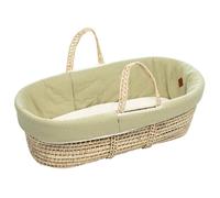 Couffin bébé pois dorés matelas vert à