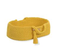 Couffin bohème en coton jaune