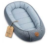 Totsy Baby Couffin Cocon Nid Bébé Réducteur de Lit - Babynest Portable pour Berceau Couchage Enfant Douillet Câlin Garçon Fille Nouveau Né Nido Bleu Jean Velours côtelé