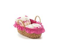 Couffin garni rose pour poupee 36 cm - Accessoire poupon