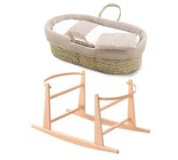 Couffin matelasse + support en bois beige/natural TU