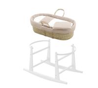 Couffin matelasse + support en bois beige/white TU