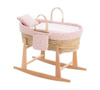 Couffin matelasse + support en bois flowers/stripes TU
