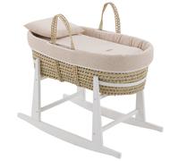 Couffin matelasse + support en bois rose/blanc TU