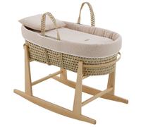 Couffin matelasse + support en bois rose/naturel TU