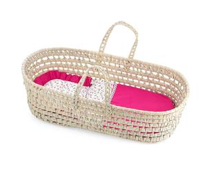 Couffin poupée 50 cm diabolo grenadine rose TU